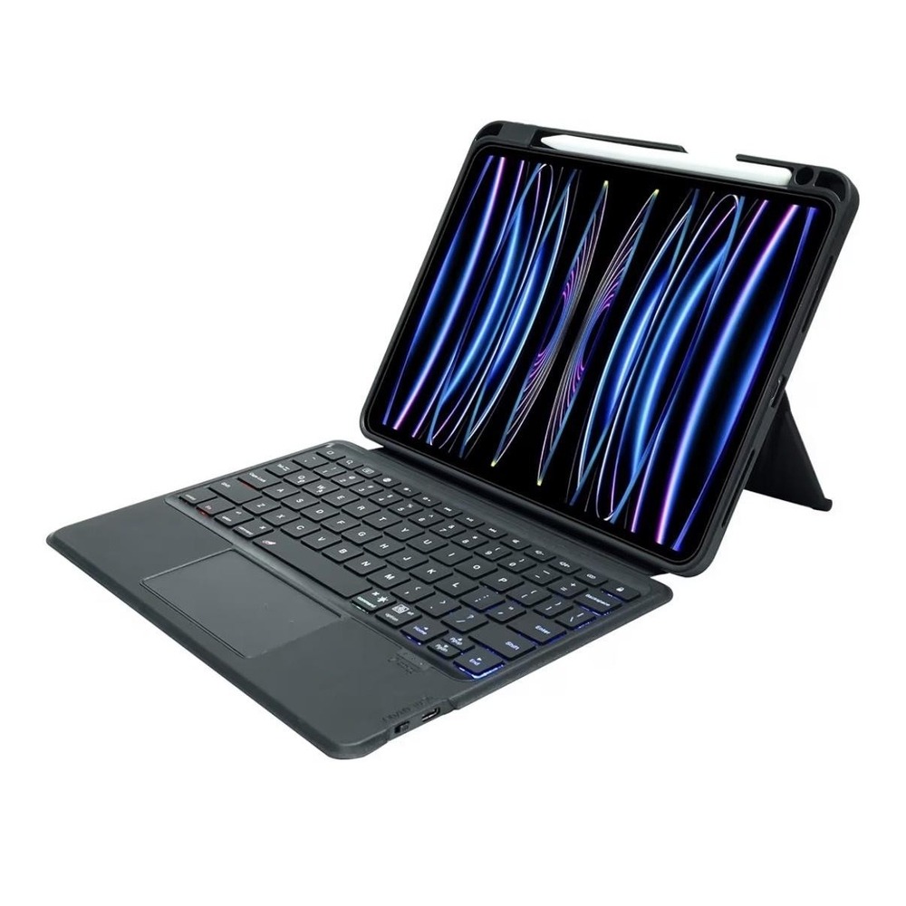 Wireless Detachable Keyboard Case Backlit PU Leather Touchpad for‎ iPad CSZ2ACME